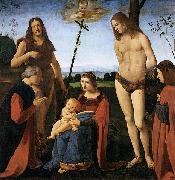 Giovanni Antonio Boltraffio Virgin and Child with Sts John the Baptist and Sebastian oil